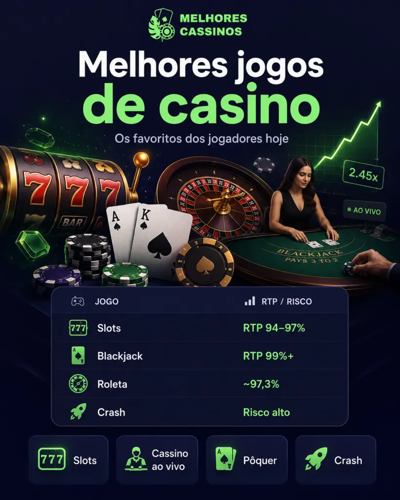 Os melhores jogos de cassino online hoje